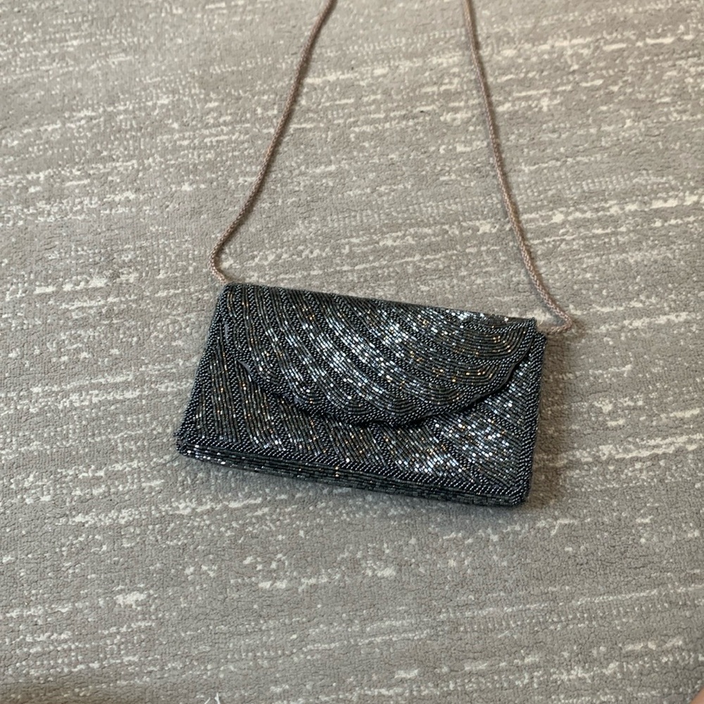 Elegant Silver Clutch Bag